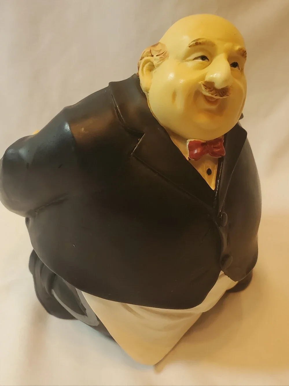 Young's Resin Vtg Italian/French Chef Butler Wine Caddy Holder EUC